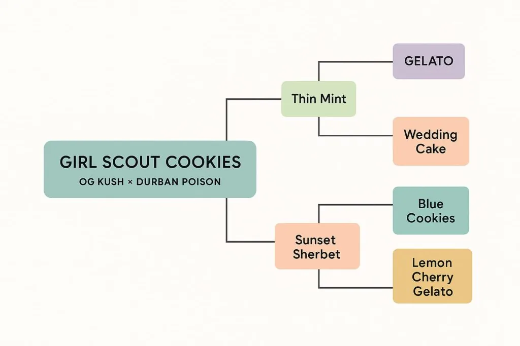 Girl Scout Cookies (GSC) family tree
